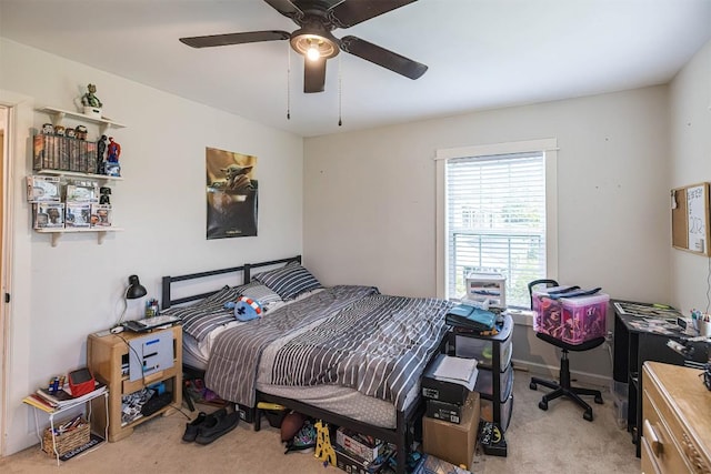 21720 Matthew Ln, Saegertown, PA 16433 - carpeted bedroom with a ceiling fan