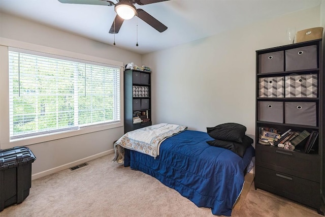 21720 Matthew Ln, Saegertown, PA 16433 - carpeted bedroom featuring baseboards and ceiling fan