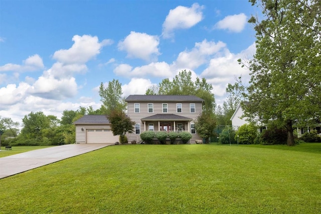 21720 Matthew Ln, Saegertown, PA 16433 - colonial house with driveway, an attached garage, and a front yard