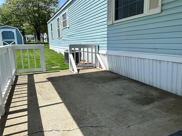 view of patio with central air condition unit