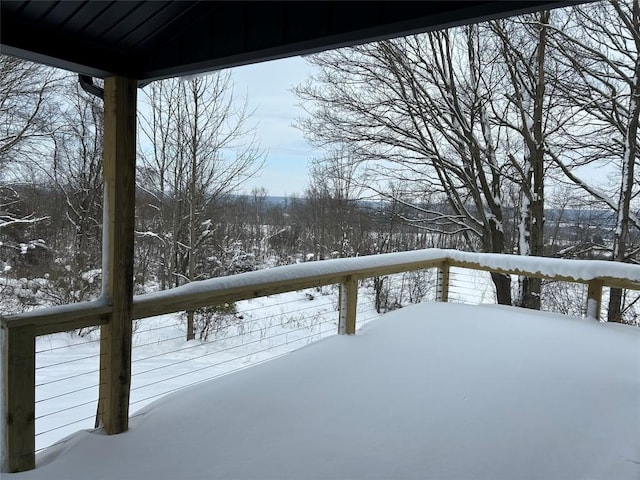 view of snowy yard