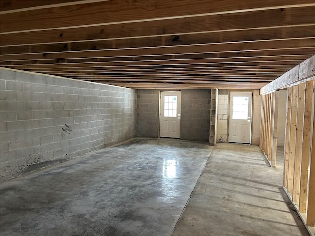 view of basement