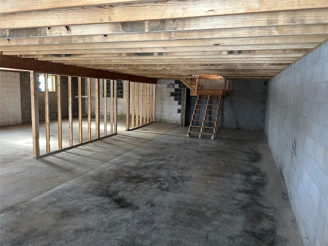 view of basement