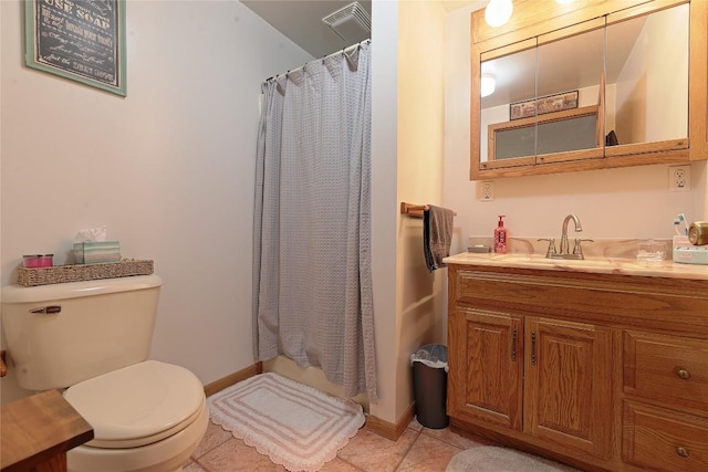 38753 Centerville Rd, Centerville, PA 16404 - bathroom with vanity, tile patterned floors, and a shower with curtain