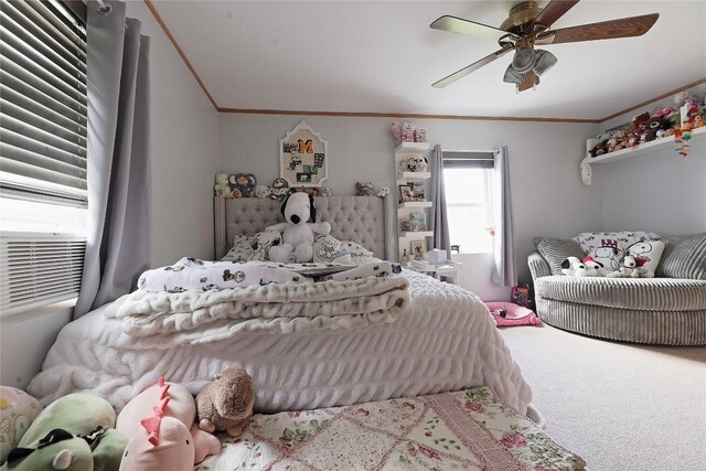 38753 Centerville Rd, Centerville, PA 16404 - bedroom featuring ornamental molding, carpet flooring, and ceiling fan