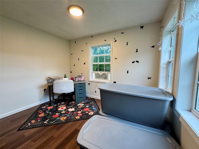 112 Willadell Rd, Pa, PA 16154 - full bathroom featuring a freestanding tub and wood finished floors