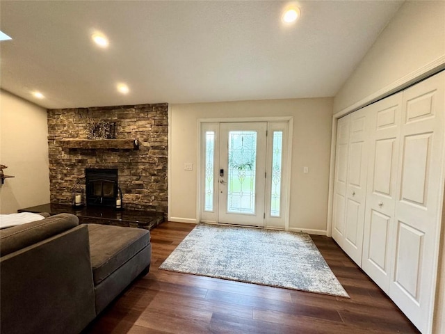 112 Willadell Rd, Pa, PA 16154 - living area with dark wood finished floors and recessed lighting
