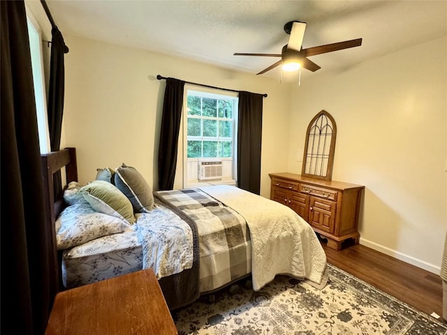 112 Willadell Rd, Pa, PA 16154 - bedroom featuring dark wood finished floors, a ceiling fan, and cooling unit