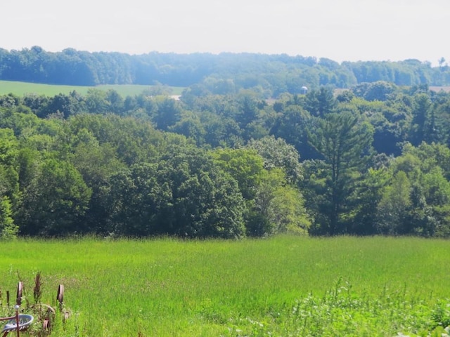 view of mountain feature with a rural view