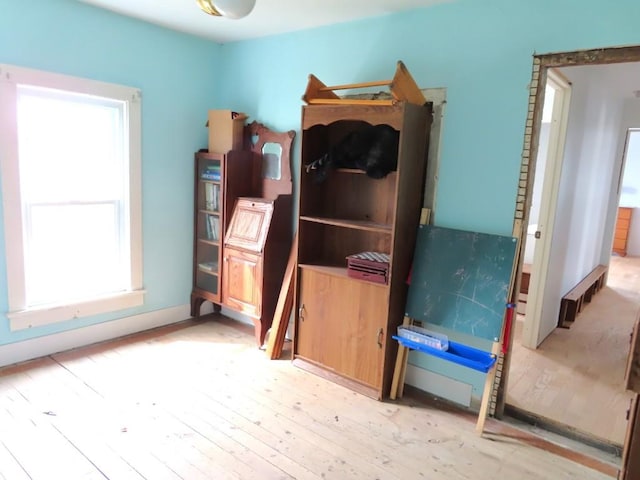 interior space featuring light wood-type flooring