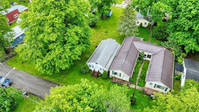 12199 Mantor St, Conneaut Lake, PA 16316 - aerial view of property and surrounding area featuring a tree filled landscape