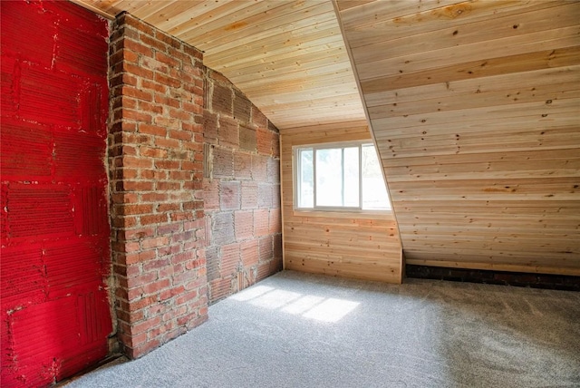 1032 Newton Ave, Erie, PA 16511 - carpeted empty room featuring lofted ceiling and wood ceiling