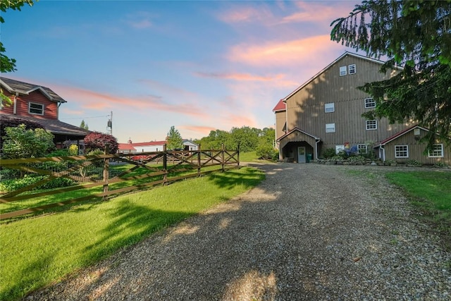11221 W Greene Rd, Waterford, PA 16441 - yard at dusk with driveway