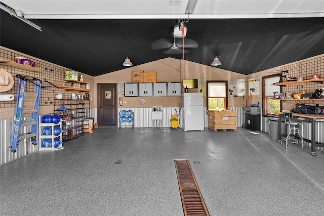11221 W Greene Rd, Waterford, PA 16441 - garage featuring freestanding refrigerator
