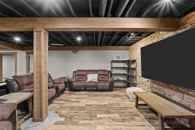 11221 W Greene Rd, Waterford, PA 16441 - living area featuring wood finished floors