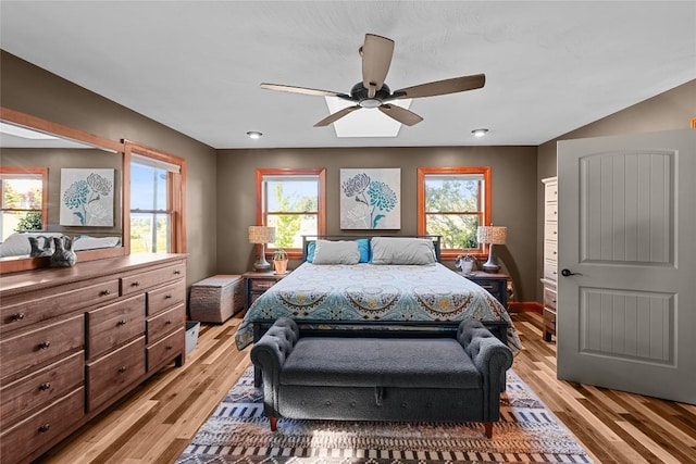 11221 W Greene Rd, Waterford, PA 16441 - bedroom featuring light wood finished floors, ceiling fan, and baseboards