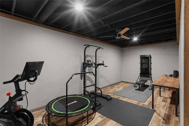 11221 W Greene Rd, Waterford, PA 16441 - workout area featuring wood finished floors