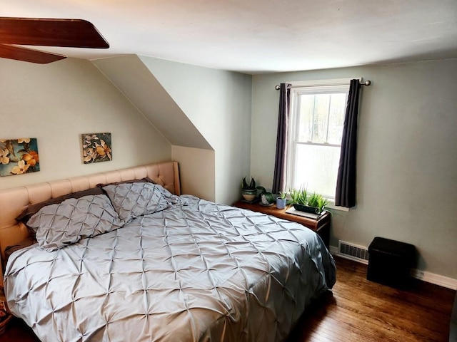 bedroom with wood-type flooring