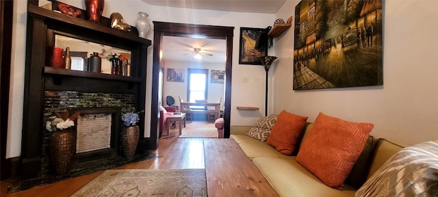 hallway featuring hardwood / wood-style floors