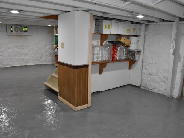 view of basement