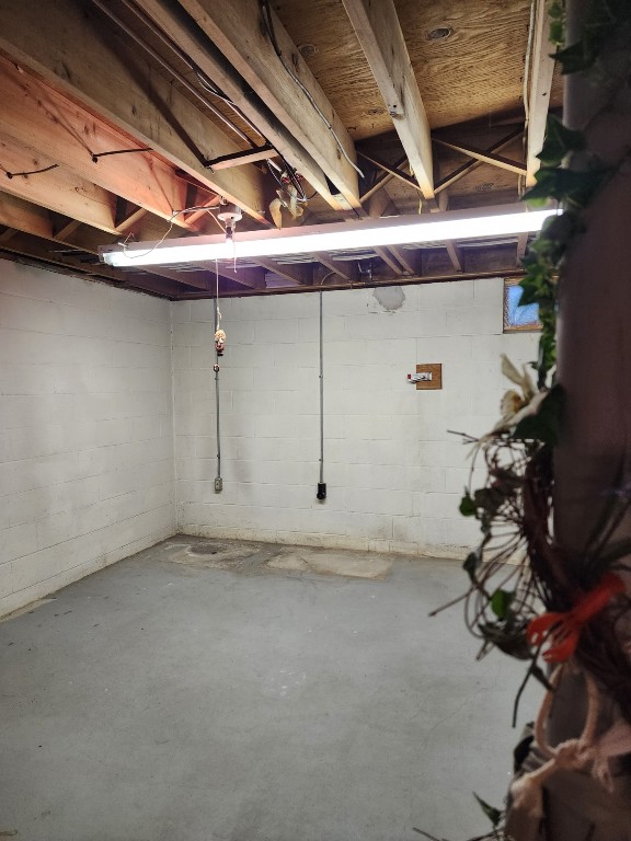 view of basement