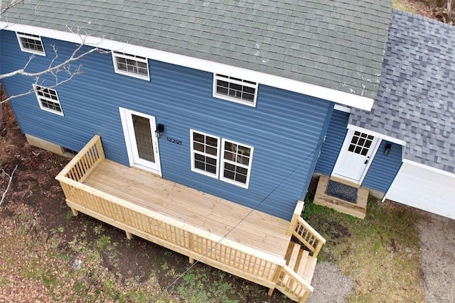 exterior space with a wooden deck