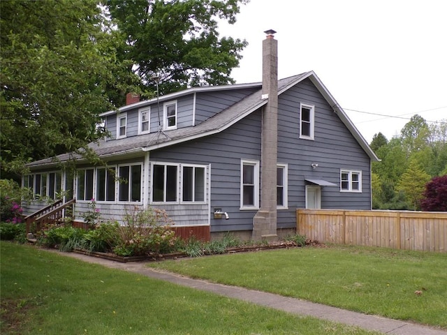 13326 Ridge Rd, West Springfield, PA 16443 - back of house featuring a chimney