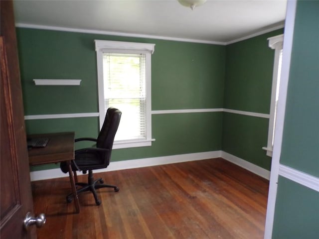 13326 Ridge Rd, West Springfield, PA 16443 - office space with wood finished floors, baseboards, and ornamental molding