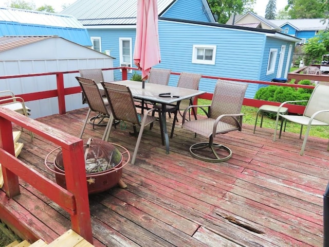 view of wooden terrace