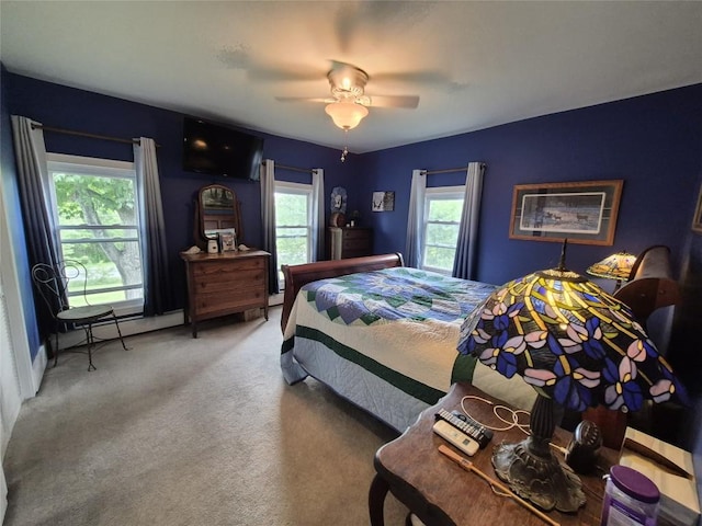 23754 S Beaver Rd, Springboro, PA 16435 - bedroom featuring multiple windows, carpet flooring, and a ceiling fan