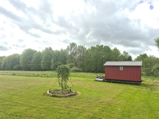 23754 S Beaver Rd, Springboro, PA 16435 - view of grassy yard featuring a storage unit