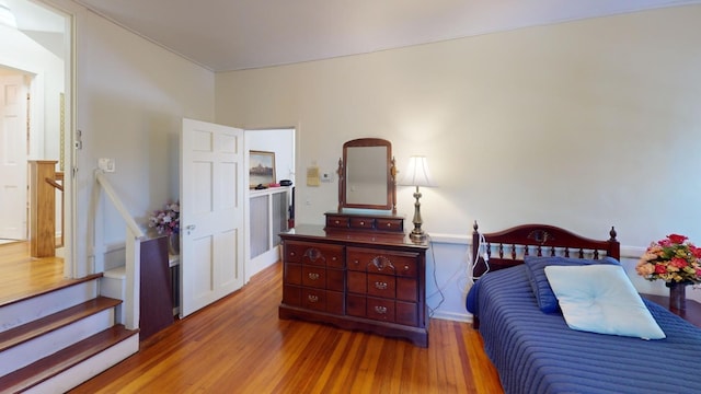 bedroom featuring light hardwood / wood-style floors