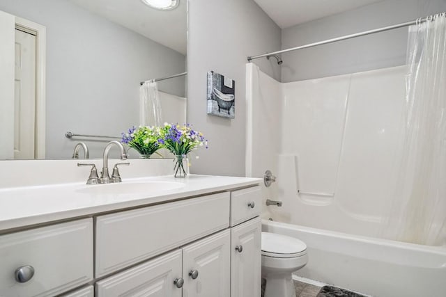 5501 Stone Run Dr, Fairview, PA 16415 - full bath with vanity, shower / bath combination with curtain, and tile patterned floors