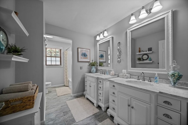 5124 W Ridge Rd, Erie, PA 16506 - full bath featuring double vanity and shower / bath combination with curtain