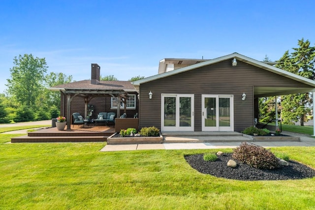 5124 W Ridge Rd, Erie, PA 16506 - rear view of property featuring a deck, an outdoor hangout area, and a yard
