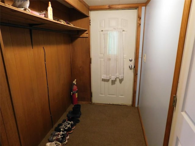 15954 Parsons Ln, Edinboro, PA 16412 - doorway to outside featuring carpet flooring