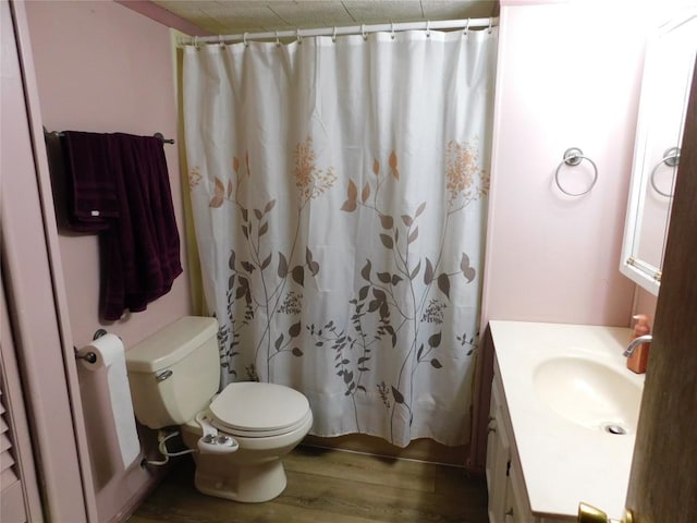 15954 Parsons Ln, Edinboro, PA 16412 - full bathroom featuring wood finished floors, vanity, and curtained shower