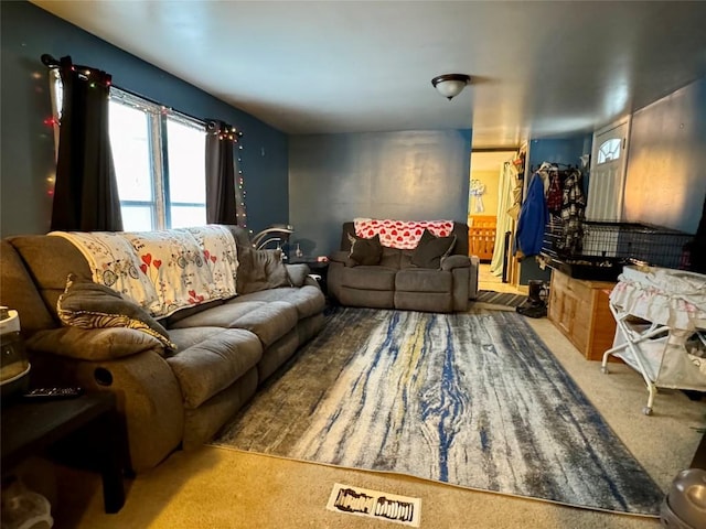 view of carpeted living room