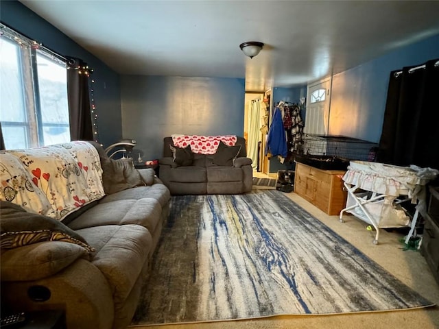 view of carpeted living room