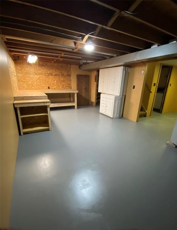 view of basement