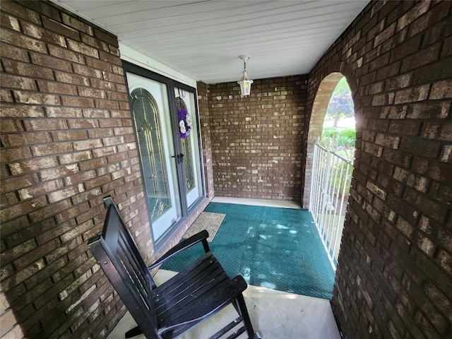 view of patio with covered porch