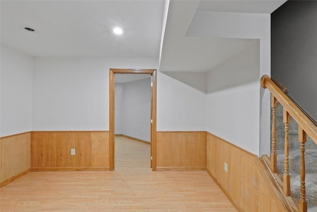 interior space with light hardwood / wood-style flooring