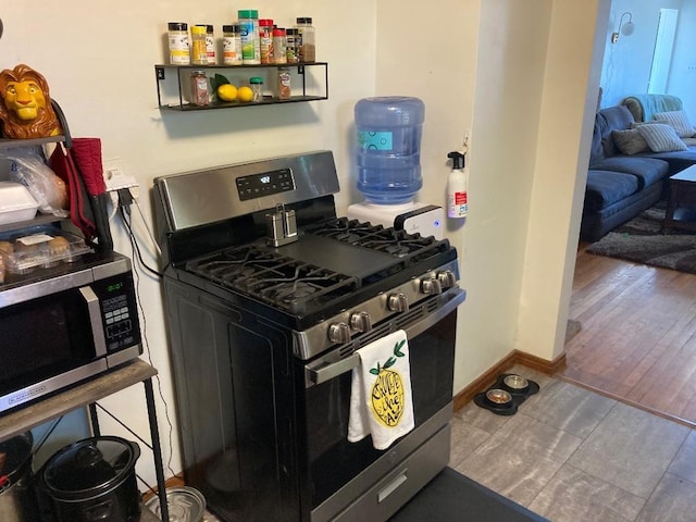 kitchen featuring appliances with stainless steel finishes