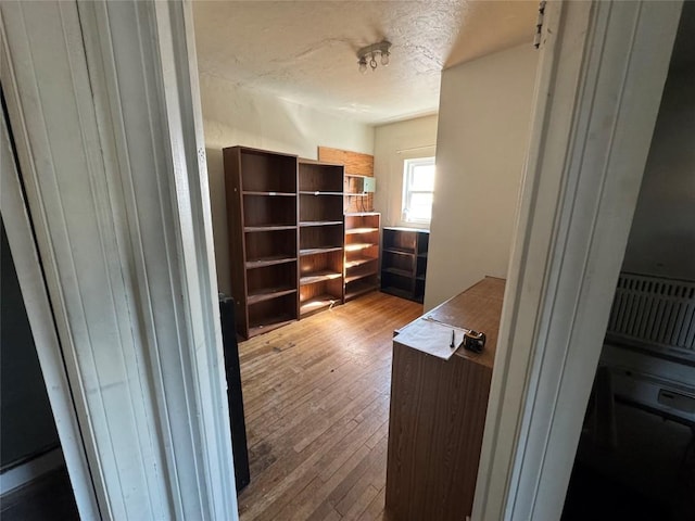 interior space with hardwood / wood-style flooring