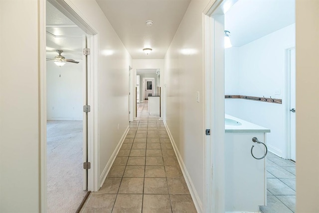 8730 Peffer Rd, Fairview, PA 16415 - hall with light tile patterned floors and baseboards