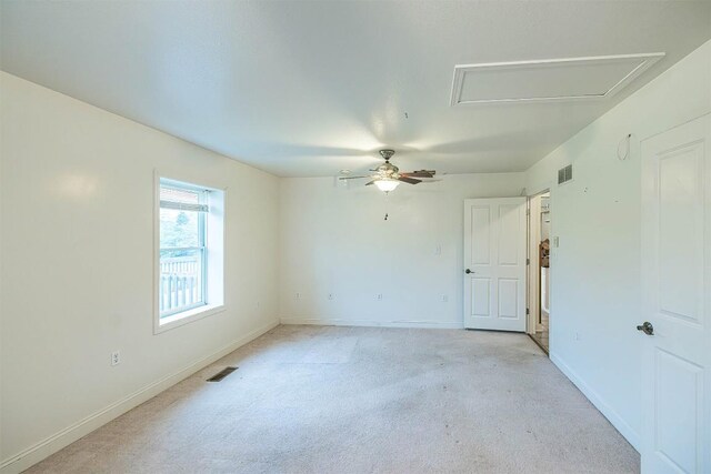 8730 Peffer Rd, Fairview, PA 16415 - spare room with a ceiling fan, baseboards, and light carpet