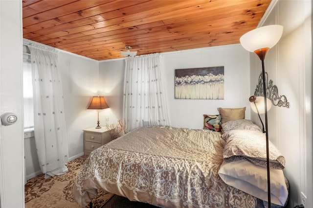 6750 W Ridge Rd, Fairview, PA 16415 - bedroom featuring wooden ceiling and baseboards