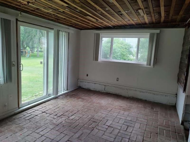 6943 Old Ridge Rd, Fairview, PA 16415 - empty room with brick floors