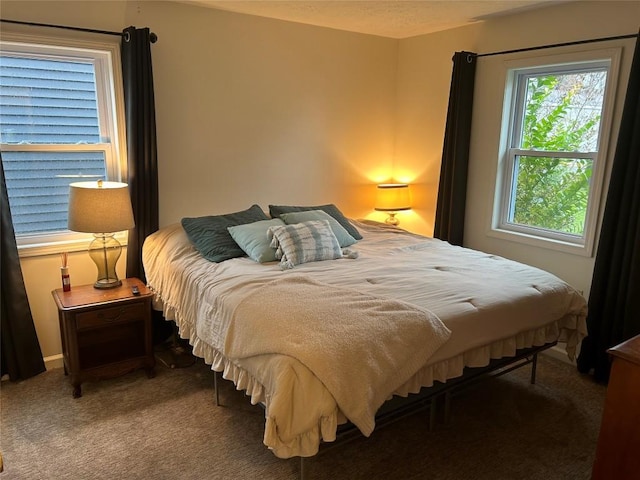 bedroom featuring carpet