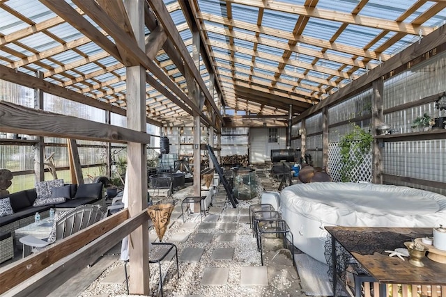 view of patio / terrace featuring an outdoor living space